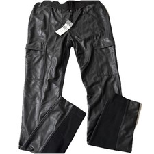 NWT BCBG MAXAZRIA Women s Wilcox Leggings With Faux Leggings, Pockets. Size S
