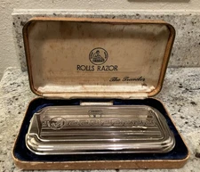 VINTAGE 1920s ROLLS RAZOR “The Traveler” Safety Shaving Razor in Original Case