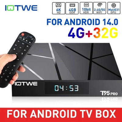 2026 Smart TV BOX 128GB 4GB Android14.0 WIFI6 Netzwerk Media Player Quad Core DE - Bild 1 von 4
