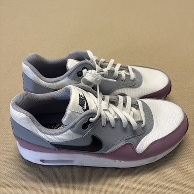 New Nike Air Max 1 Essential Shoes - Wolf Grey/ Pink (FZ5808-104)  7Y