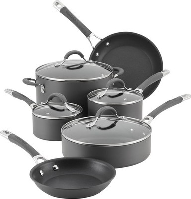 Circulon 83903 Radiance Hard Anodized Nonstick Cookware Pots and Pans Set, 10 Pi