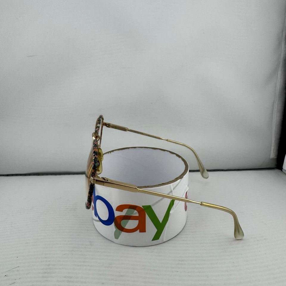 Jean Lafont Y45 Dorado W204 Anteojos Vintage Diseñador Marcos Patrón Floral Foto 3 de 4