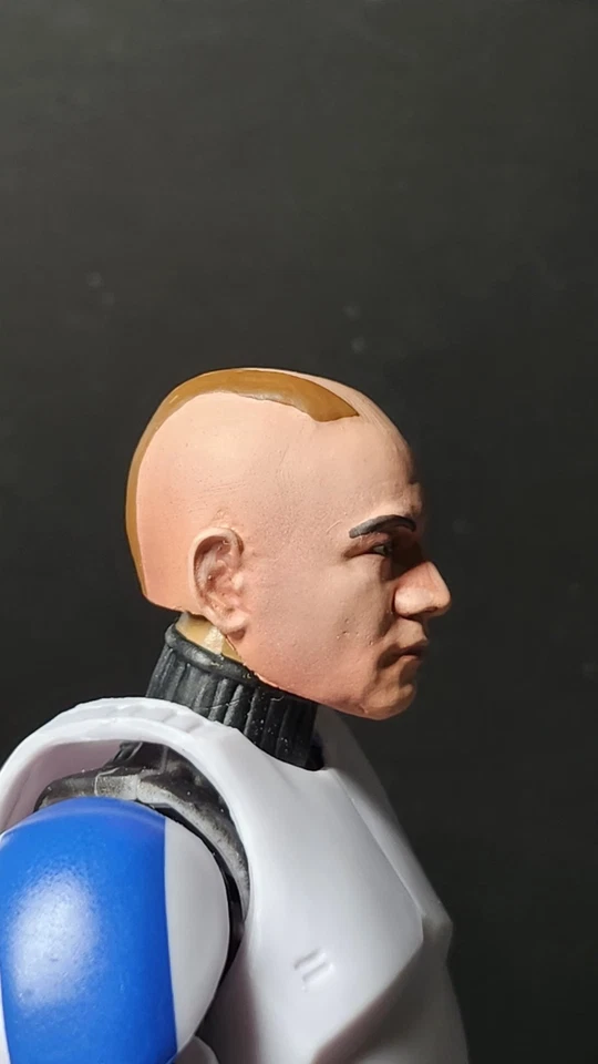 SOLO CABEZA Star Wars cabeza pintada personalizada Black Series Clone Commander Gree Foto 4 de 4