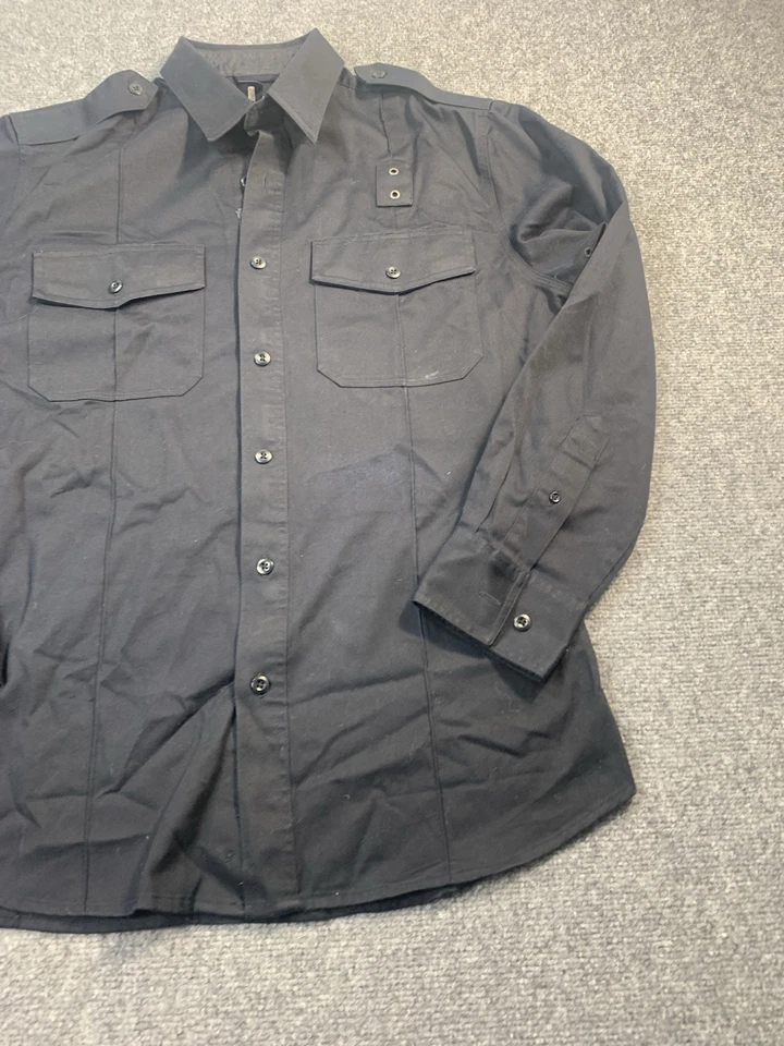 Рубашка тактическая мужская большая темно-синяя с длинным рукавом карманы рабочая одежда 5.11 - Изображение 3 из 4