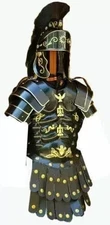 Armor Roman Muscle Armor Jacket with Shoulder & Medieval Helmet Christmas Gift