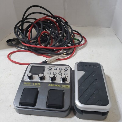NUX Multi-Effects Pedal Processor MG-100 Used No Power Adapter Included Cables