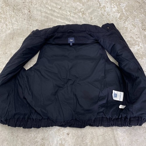 Gap Vest Mens Large Black Down Puffer Full Zip Wool Blend Pockets Winter Outdoor - Picture 6 of 11