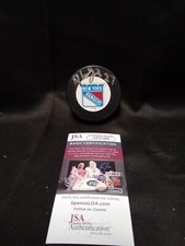 Alexei Kovalev Signed New York Rangers Puck JSA COA - 1 #
