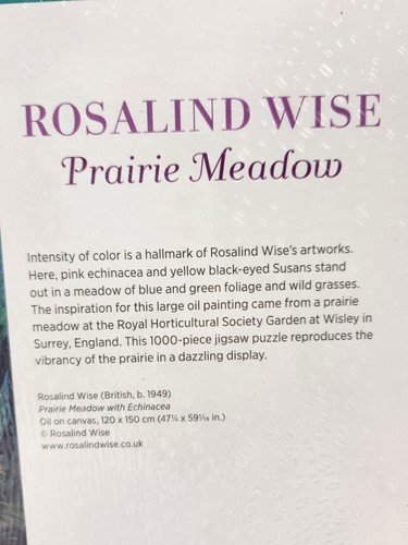 Pomegranate Puzzle Rosalind Wise Prairie Meadow 1000 Piece New NIB Sealed - Picture 5 of 7