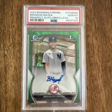PSA 10 Brandon Mayea 2023 Bowman 1st Chrome Auto Green Lava /99 Gem Mint