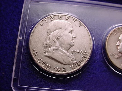 1950-D DENVER 5 COIN MINT SET 90% SILVER COINS GREAT SET!! #48 - Picture 2 of 7