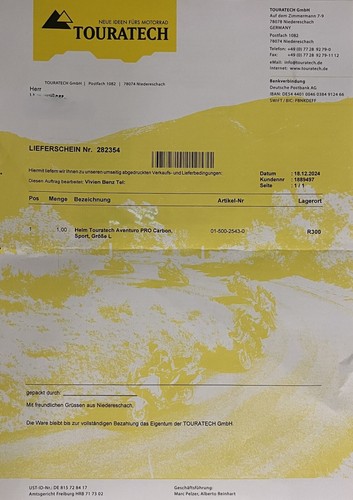 Aventuro PRO Carbon Helm von Touratech Gr. L, neu und unbenutzt, 12/2024 - Bild 19 von 19