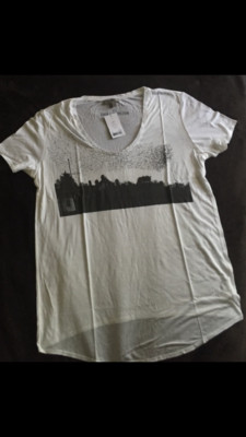 トップス Helmut Lang distressed Print Tee Gray NWT Helmut Lang x Grey Area RARE Limited Ed. Starlings Cat Stevens