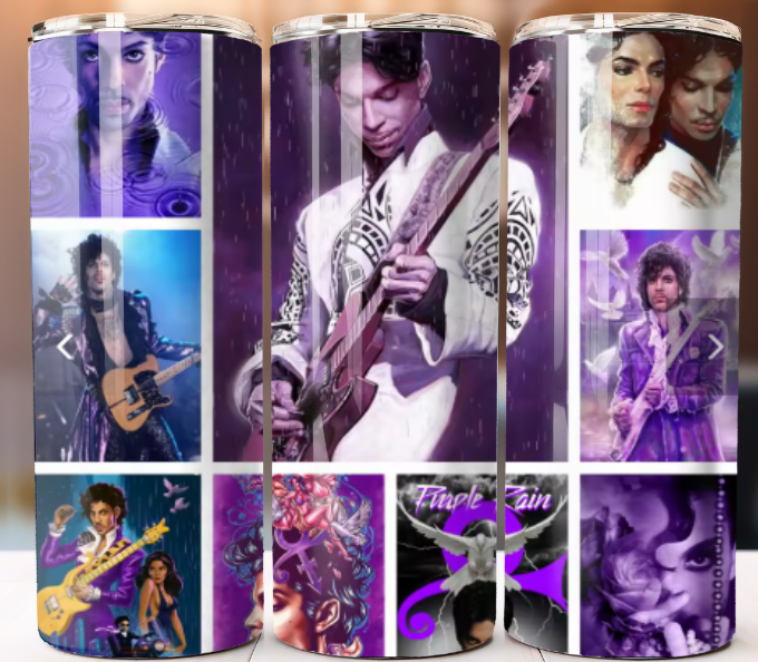 20oz Prince Purple Rain Tumbler with Straw