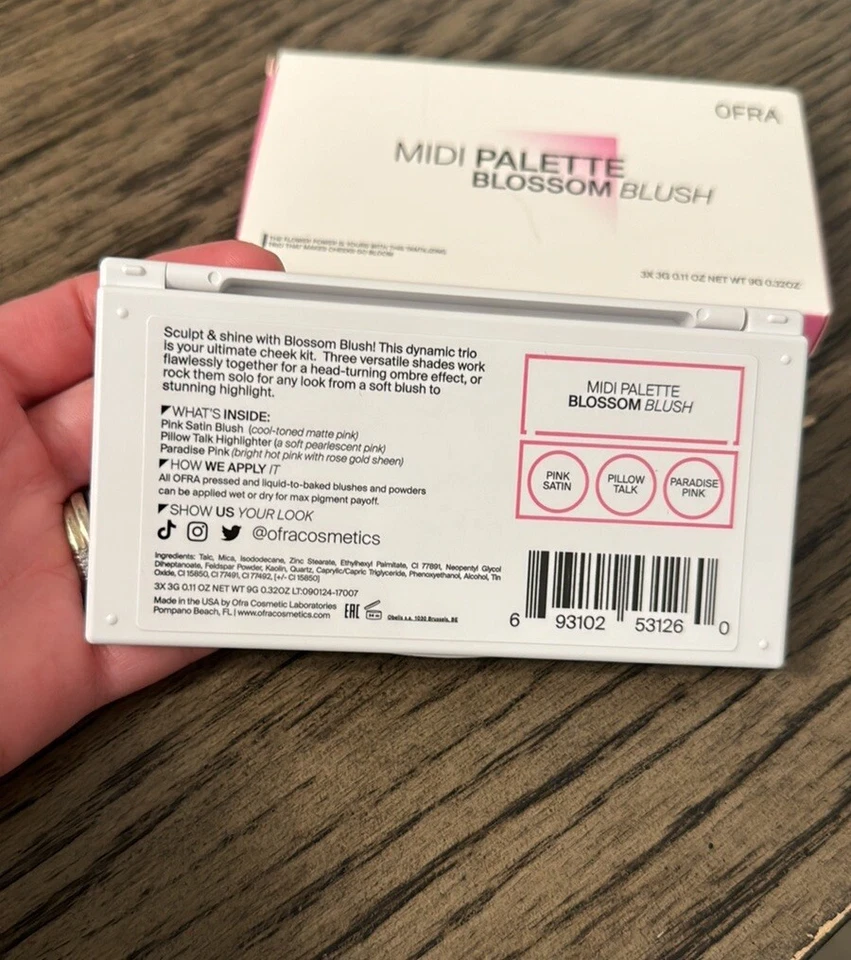 Ofra Cosmetics Blossom румяна трио Midi палитра PINKS .32 унций новый в коробке - Изображение 4 из 4