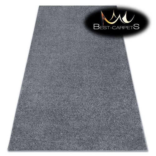 Hardwearing Soft Carpets 'SANTA FE' grey plain one colour Rug Best
