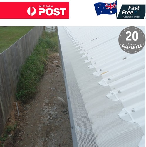 50m 250mm Wide Aluminium Gutter Guard KIT Includes Fittings For CORRO Metal Roof - Picture 9 of 11