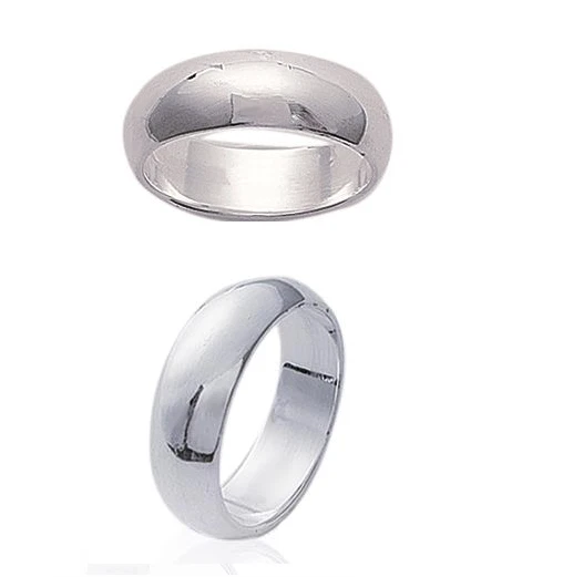 Wedding Ring Thick Sterling Silver 925 1000 Rhodium Jewelry Mixed