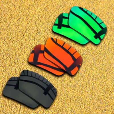 3Pairs Lenses Replacement for-Costa Del Mar Reefton Polarized-Black&Red&Green