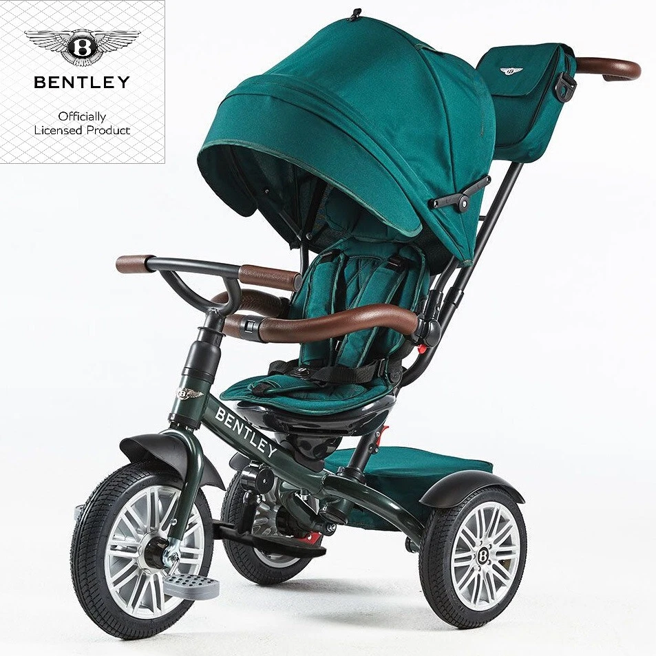 Bentley Trike Continental British Green Pushchair 6in1 Tricycle Buggy Pneumatic Tyre