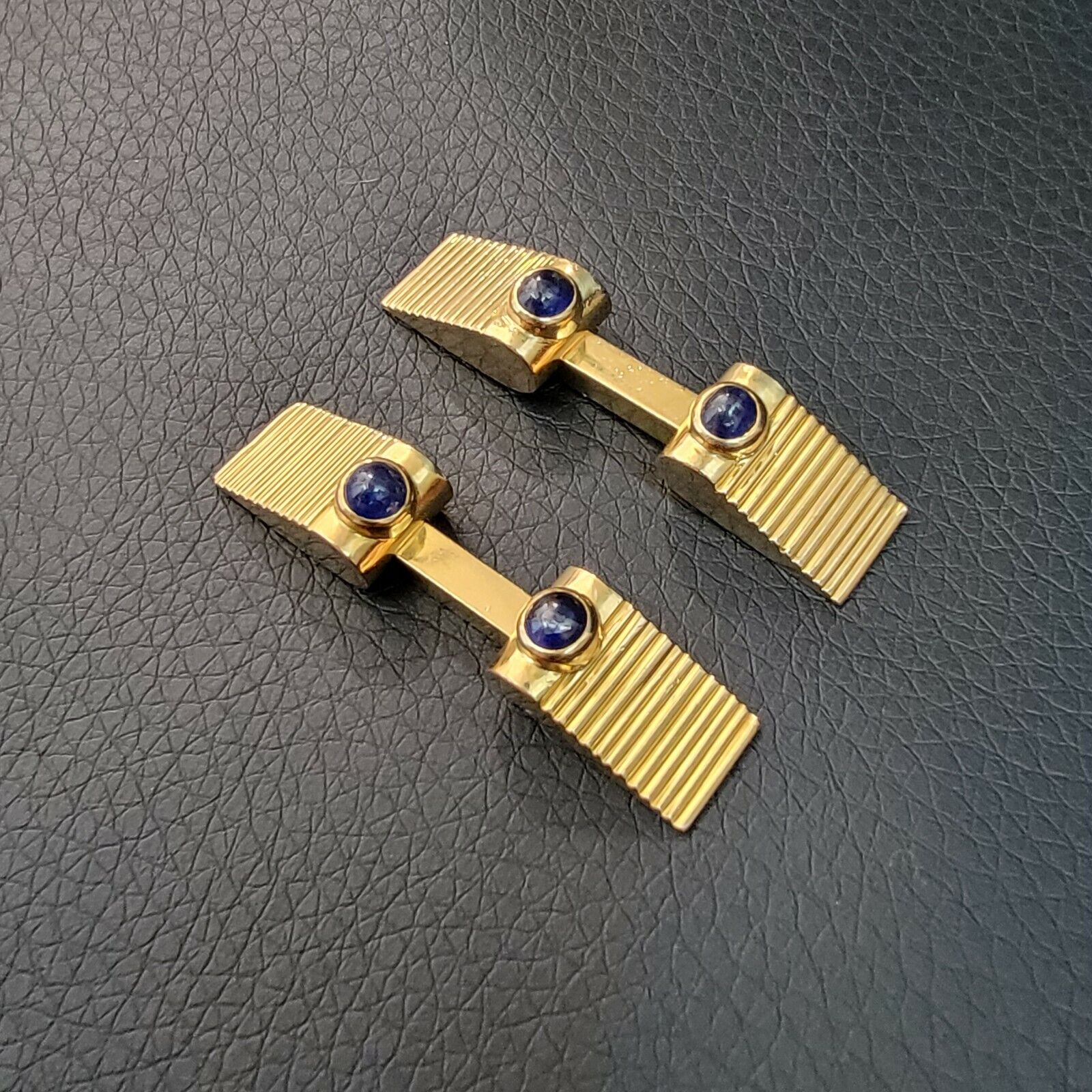 Unique & Fancy Stirrup Cufflinks Solid 14Kt Gold … - image 6