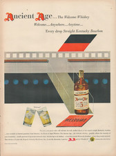 1948 Ancient Age Welcome Whiskey Kentucky Straight Bourbon Vintage Print Ad
