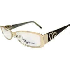 DB Signature Eyewear DBS-02 Gold & Brown Eyeglasses 51/16/135
