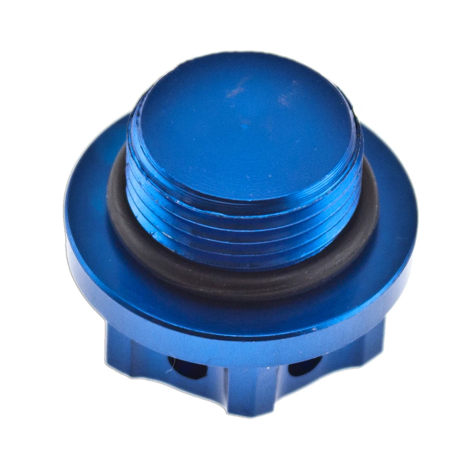 Tapa de llenado de aluminio CNC azul para Suzuki GSXR 600 750 GP líquido de tapa de aceite de motor Foto 3 de 3