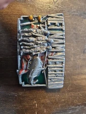 Vietnam Veteran Belt Buckle vintage 1983 Bergamot Brass Works Made In USA