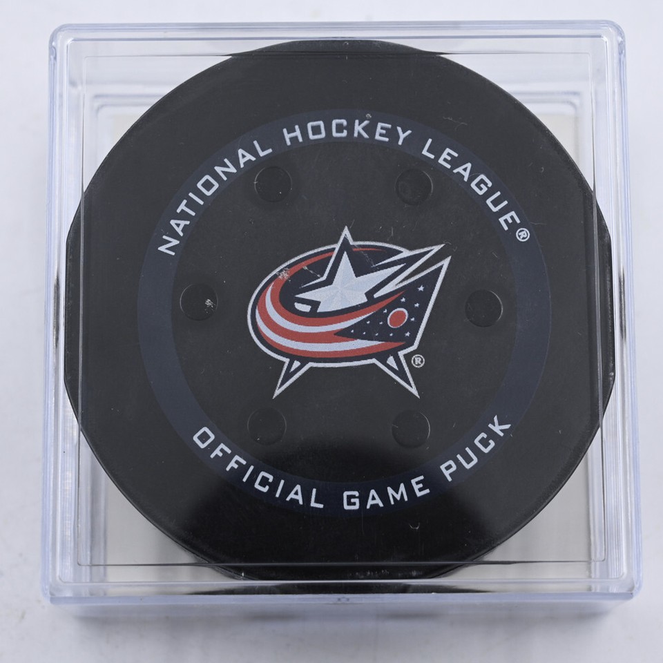 NHL Goal Scored Puck Jack Roslovic Blue Jackets April 13, 2022 vs