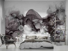 3D Ink Smoke Wallpaper Wall Mural Removable Self-adhesive Sticker368