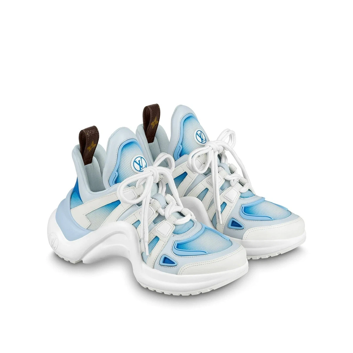 $1,230 LOUIS VUITTON WOMEN'S ARCHLIGHT SNEAKERS LIGHT BLUE