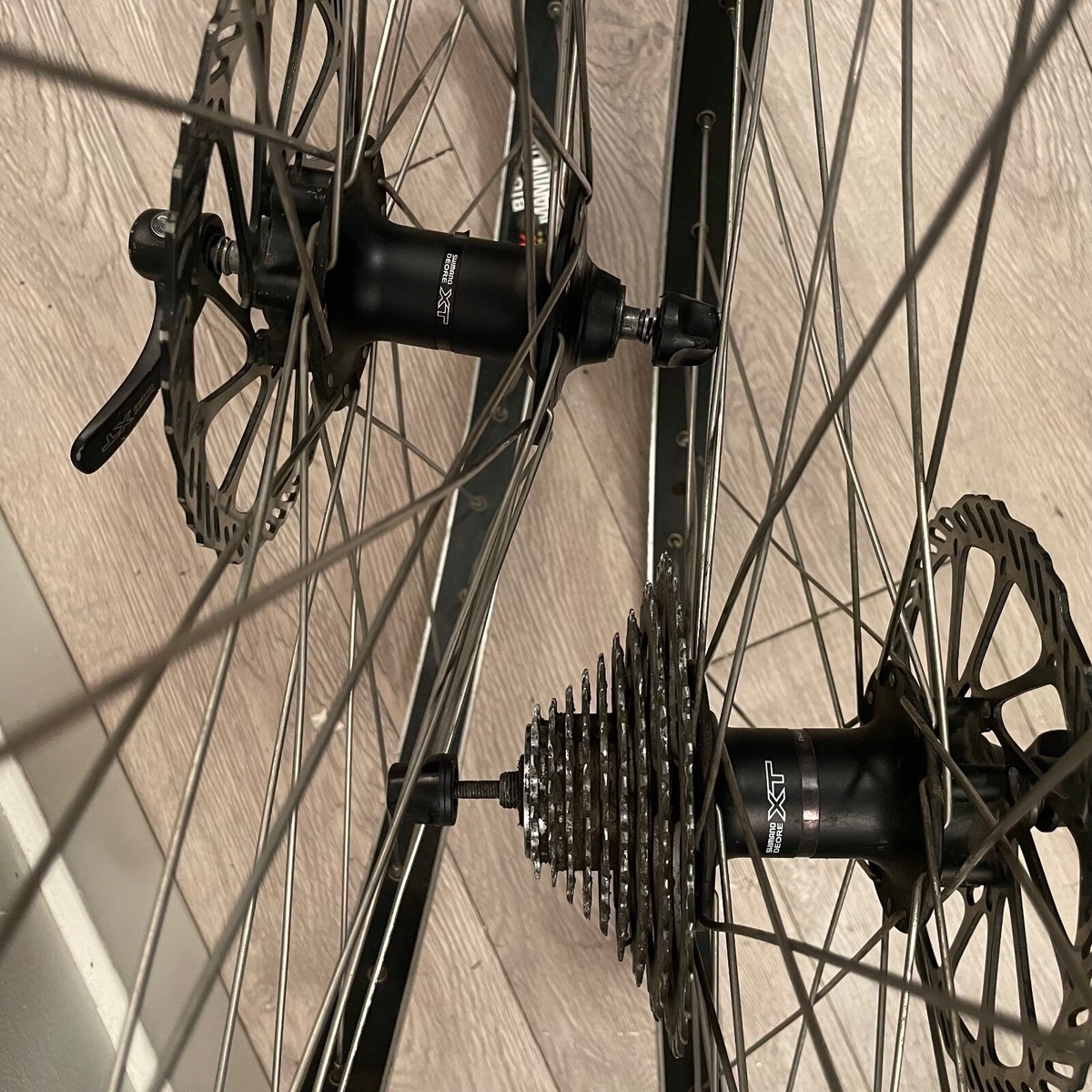 Deore XT M755 MTB Hubs Disc Brake Wheel Set Sun Rims Big Mammoth