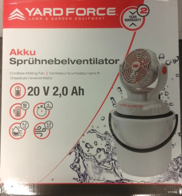 Yard Force LF C36 AKKU SPRÜHNEBELVENTILATOR  20 VOLT 2.0Ah inkl. Akku und Lader