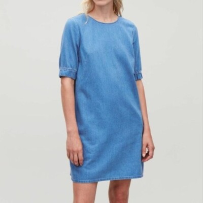 COS Denim Lightweight Relaxed Fit Short Sleeve Shift Mini Dress Size US 2 | eBay COS Denim Lightweight Relaxed Fit Short Sleeve Shift Mini Dress Size US 2 | eBay