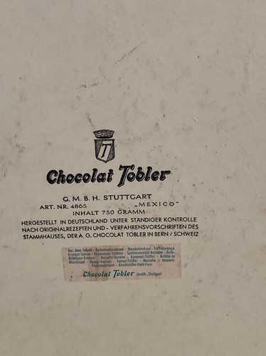 Alte Pappschachtel Sammlerstück Pralinenschachtel~Alt-Chocolat Tobler - Bild 9 von 17