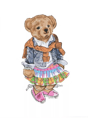 9X12 PRINT RRL RL RLX PRL POLO BEAR SPORT LAUREN USA ART US-RL