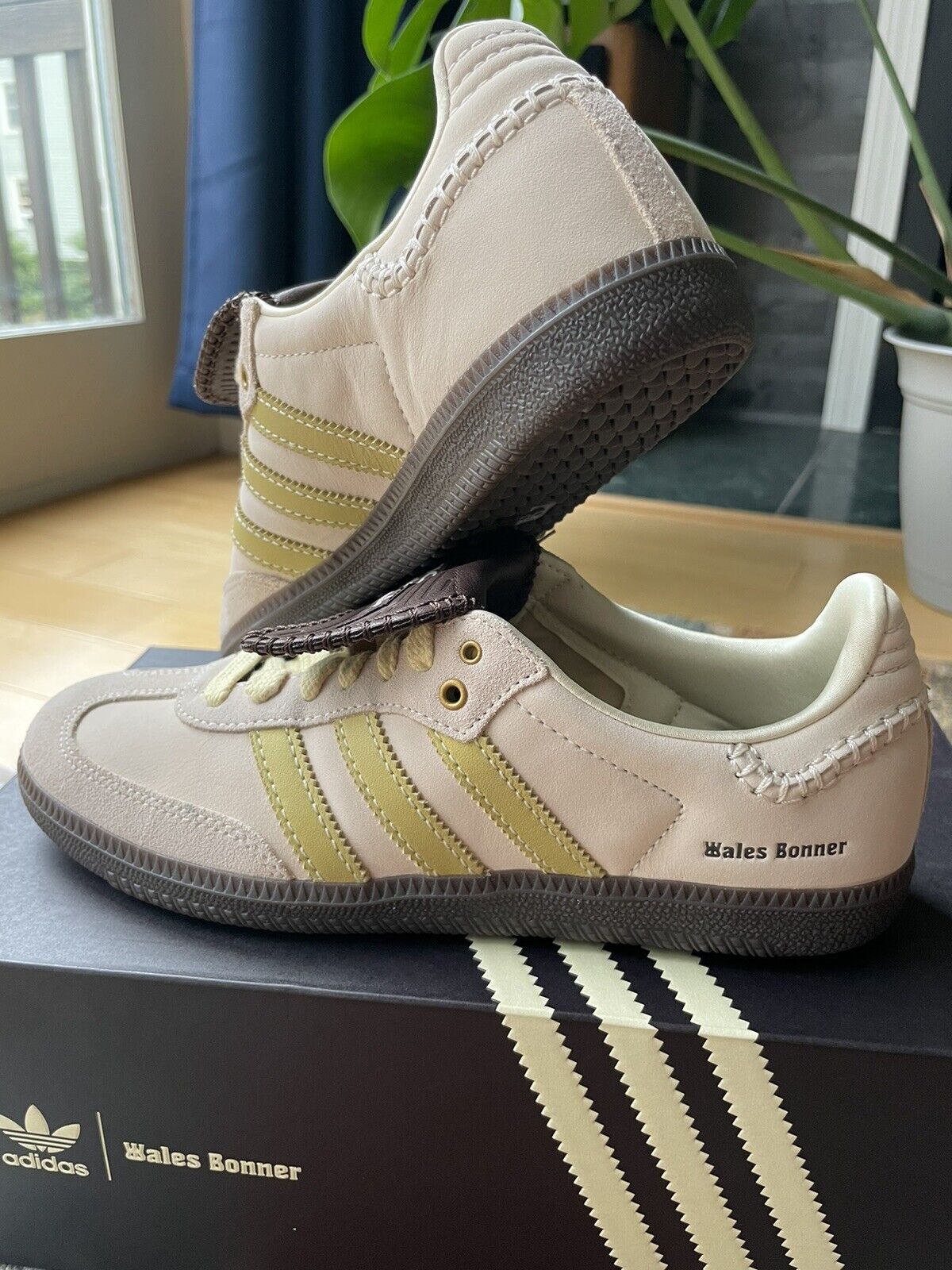 adidas x Wales Bonner Samba Nubuck Ecrtin Brown Cream SIZE 7 Men / 8 Women