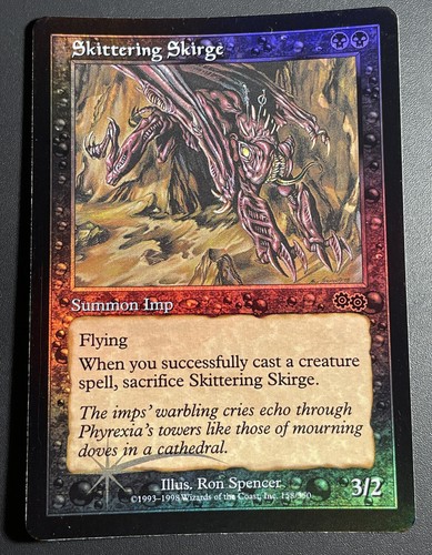 MTG Magic The Gathering Skittering Skirge Folie - Arena Promo Neu ohne Etikett Urza's Saga - Bild 2 von 10