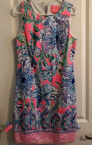 New Lilly Pulitzer Mila Shift cotton Dress in Pink Tropics R$188 Size 4 - Picture 10 of 12