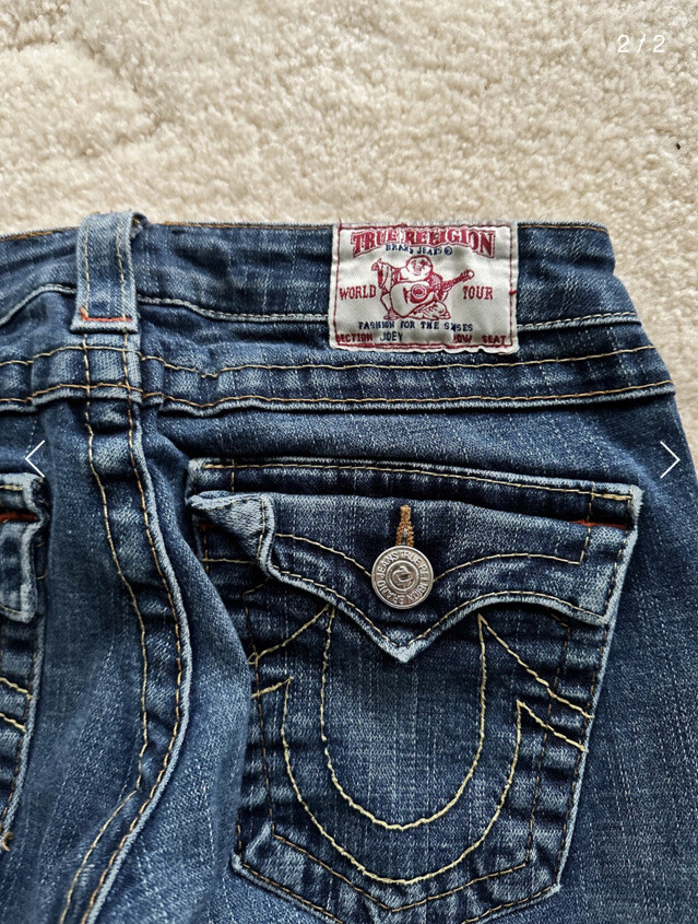 True Religion Joey Super T Flare Jeans Women's Size 27 Y2K