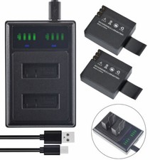 2X 900mAh Li-ion Battery  charger For Sports Camera SJ6000 SJ4000 SJ7000 M10