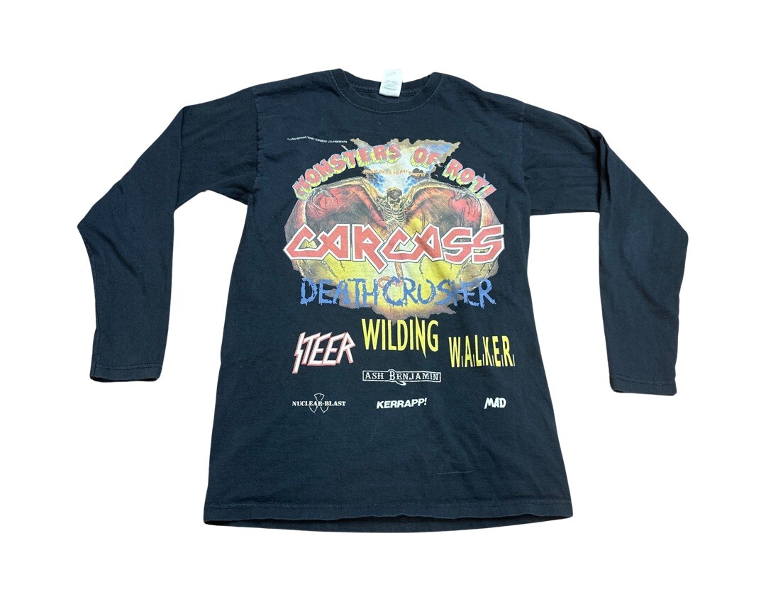 Carcass Deathcrusher Tour 2015 Long Sleeve T Shirt Size Small | eBay