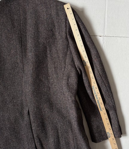 HARRIS TWEED GARRISON PARK - Men's Brown Herringbone Wool Blazer - Size 44 - Picture 10 of 11