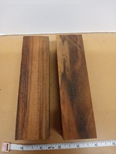 2 Blocks Of Goncalo Alves For Turning Blanks Or Knife Scales 1.5x1.5x5.5 A2
