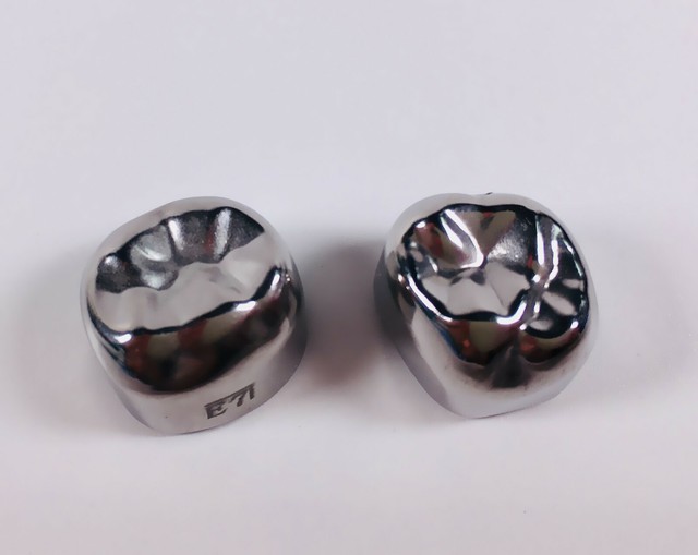 2*24 Size=48Pcs Dental Molar Crown Stainless Steel Crowns Protect Adult