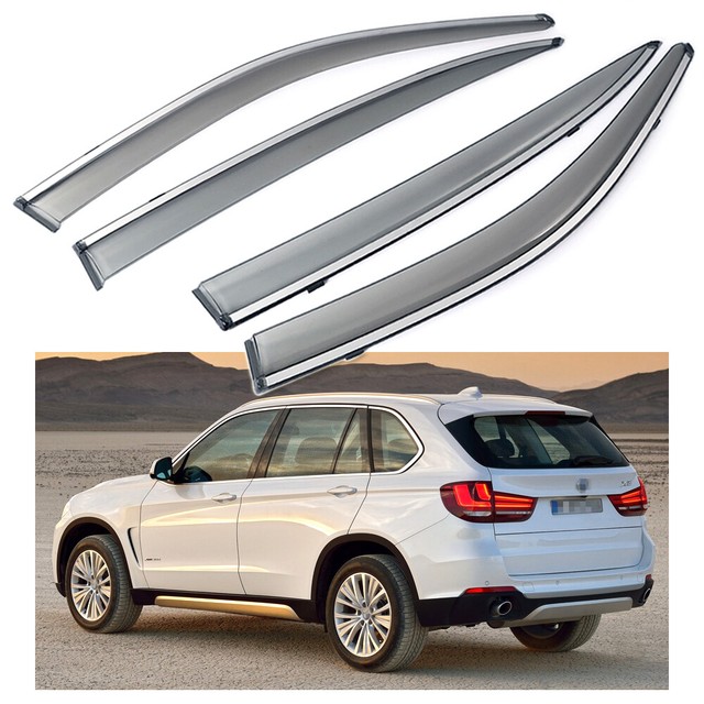 4Pcs Car Window Visor Vent Shade Deflector Sun/Rain for BMW X5 2007