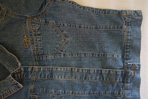 Vintage FUBU the Collection Womens Large Denim Jacket Style#: 812010FJ02B - Picture 10 of 12
