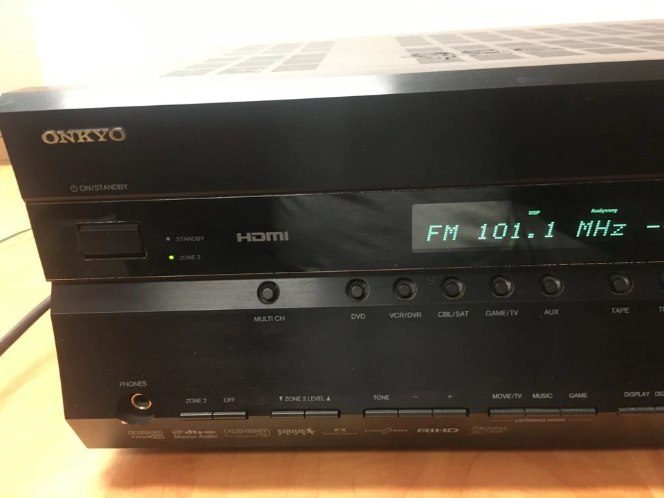 Onkyo TX-SR606 Home Theater 7.1 Channel AV Receiver READ most inputs working - Image 2 of 4
