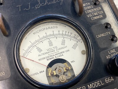 Vntg Navy Model OE-12 Weston 664 Capacity Meter 665 Selective